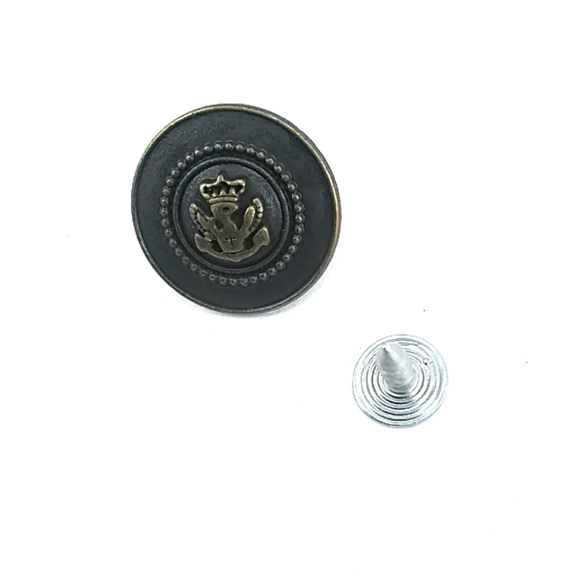 20 mm Jeans Button front and detail view