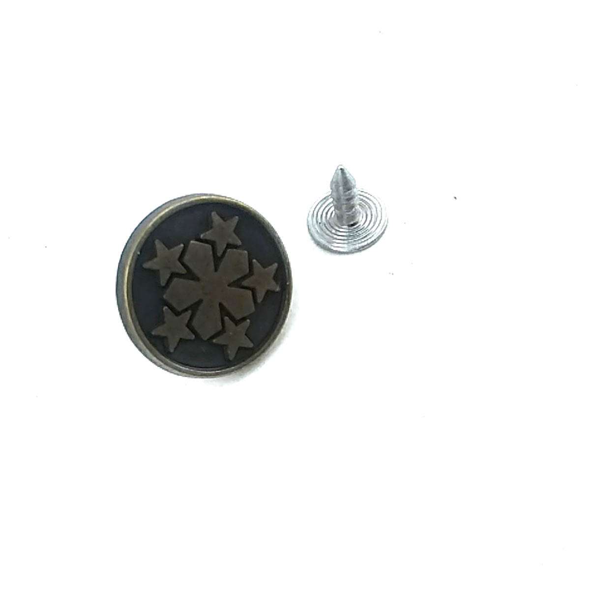 Star Patterned Jeans Button 17 mm - 28 L E 1378