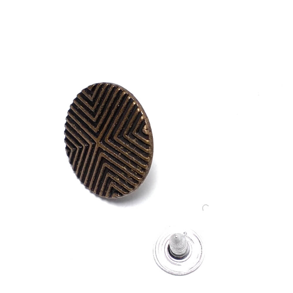 Çizgi Desenli Kot Düğmesi 19 mm 30 Boy 19 mm