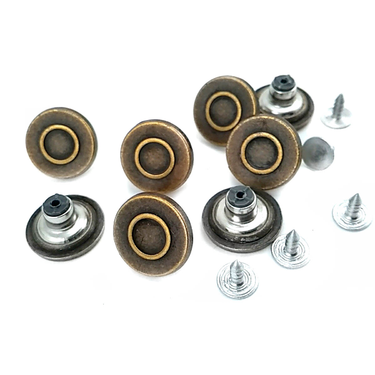 18 mm 26 L Ring Pattern Enameled Jeans Button
