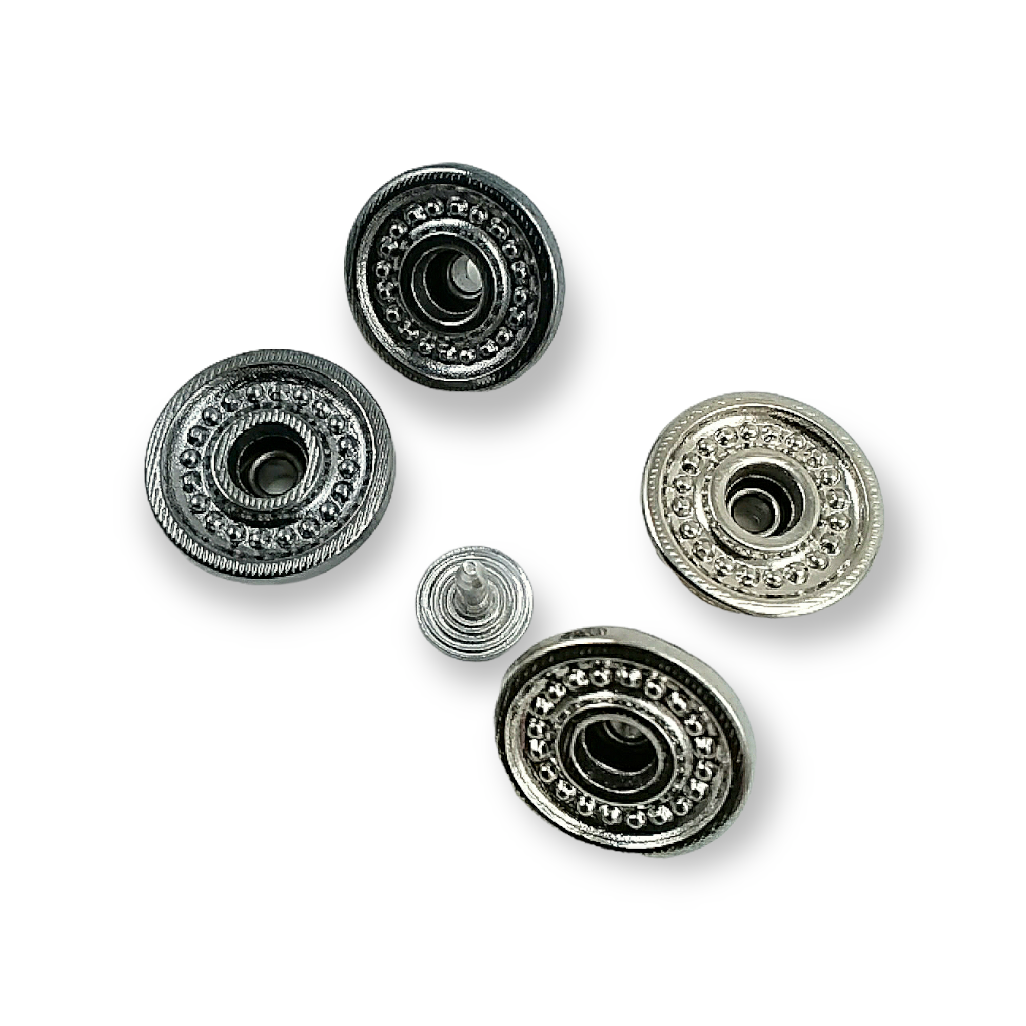 Kot Düğmesi Nokta Desenli Ortası Delikli 17 mm 28 boy Kot Düğmesi Nokta Desenli Ortası Delikli 17 mm 28 boy 17 mm