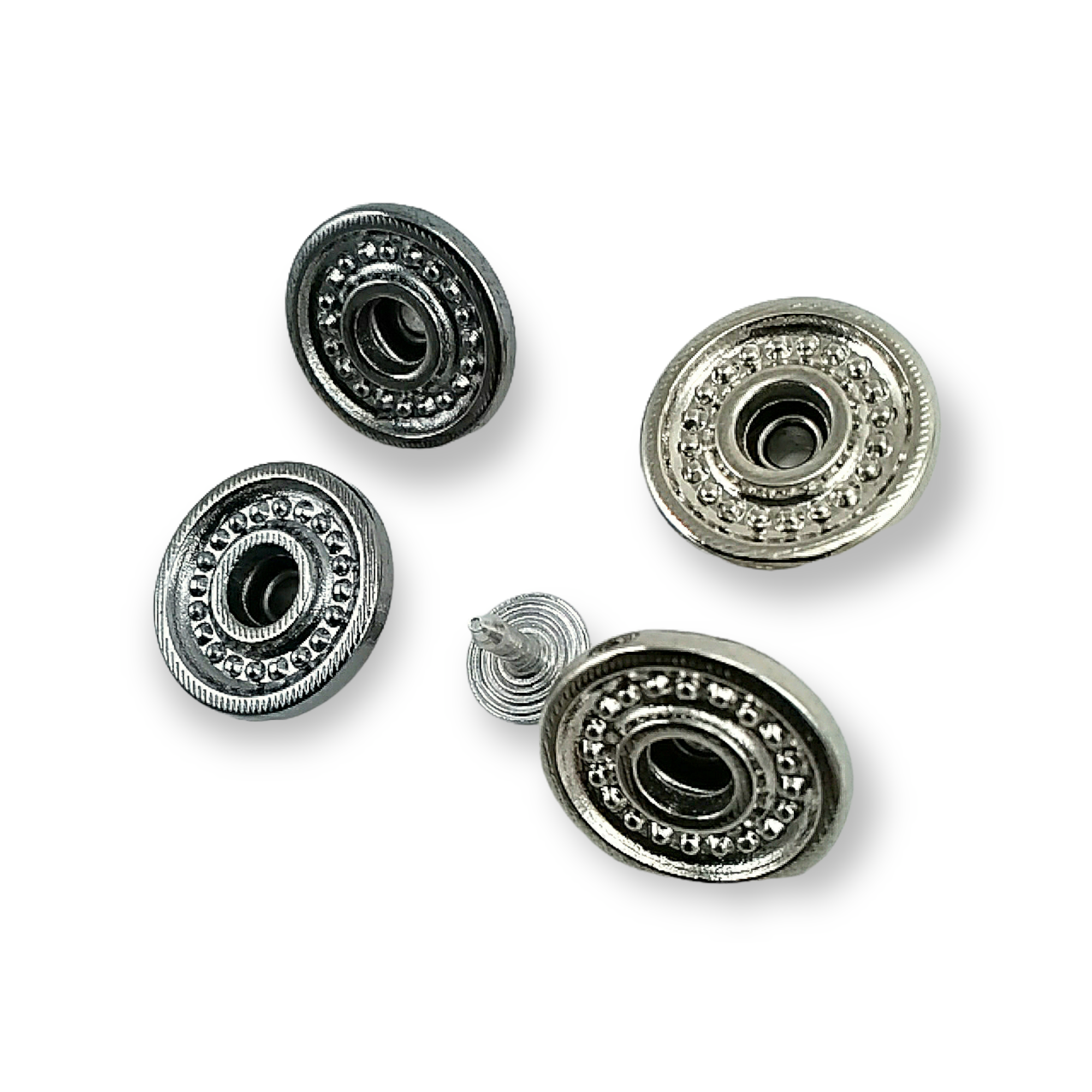 Kot Düğmesi Nokta Desenli Ortası Delikli 17 mm 28 boy Kot Düğmesi Nokta Desenli Ortası Delikli 17 mm 28 boy 17 mm