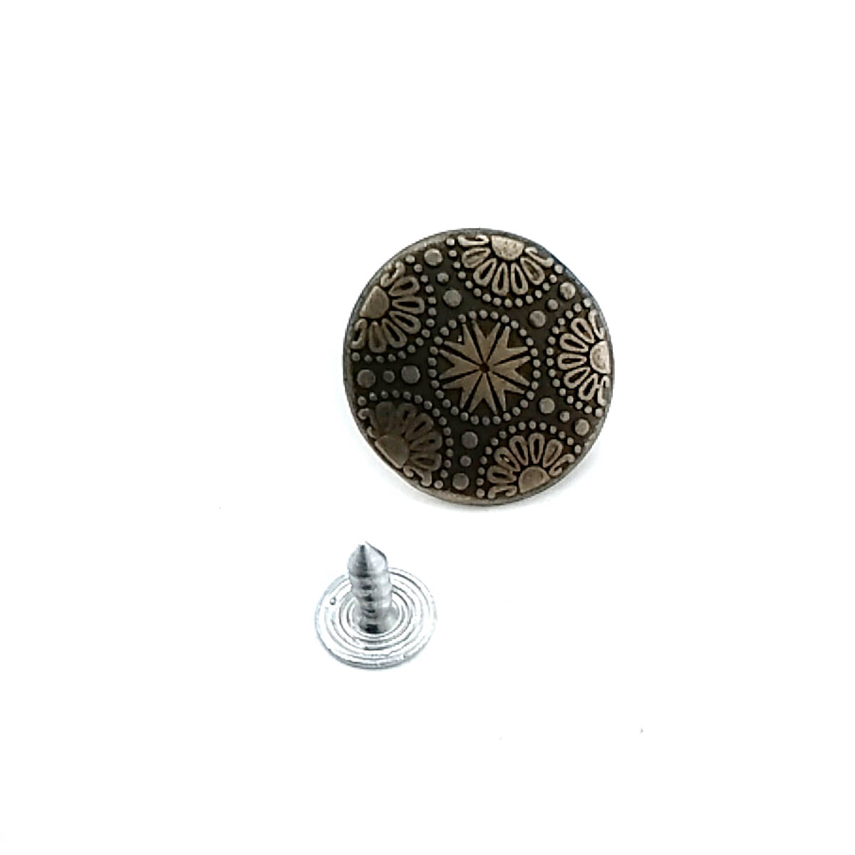 Çiçek Desenli Kot Düğmesi 20 mm 32 Boy Çiçek Desenli Kot Düğmesi 20 mm 32 Boy 20 mm