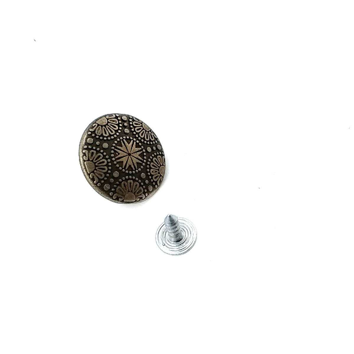 Çiçek Desenli Kot Düğmesi 20 mm 32 Boy 20 mm