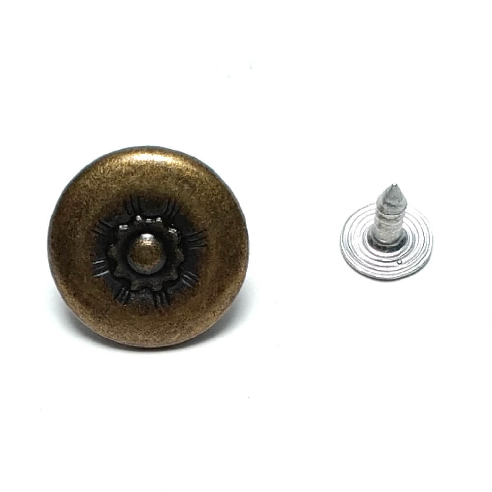 Kot Düğmesi - Zamak - Çiçek Desenli 17 mm 28 Boy Kot Düğmesi - Zamak - Çiçek Desenli 17 mm 28 Boy 17 mm
