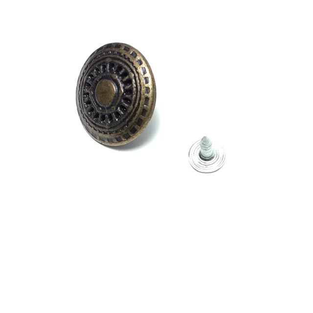 Desenli Zamak Kot Düğmesi 24 mm 38 Boy 24 mm