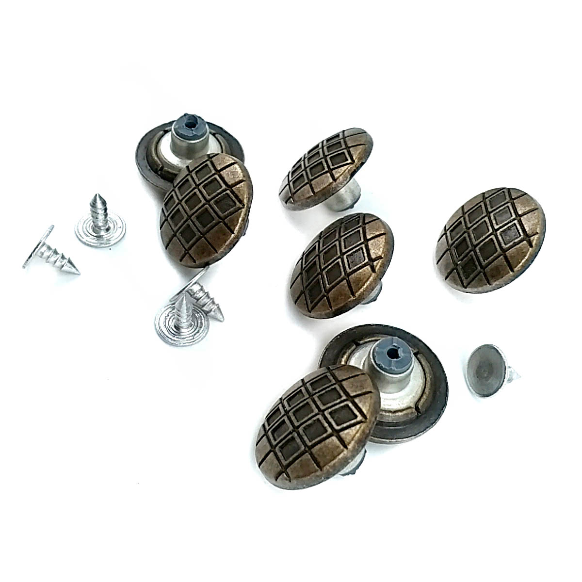 Jeans Button Enameled Button Square Patterned 20 mm 32 L E 223