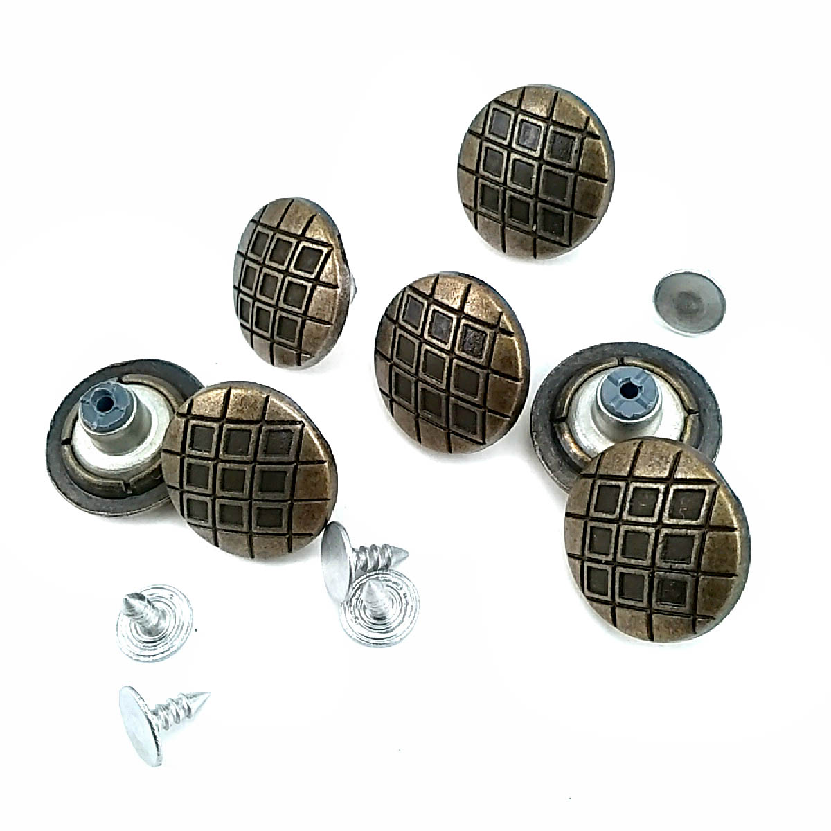 Jeans Button Enameled Button Square Patterned 20 mm 32 L E 223