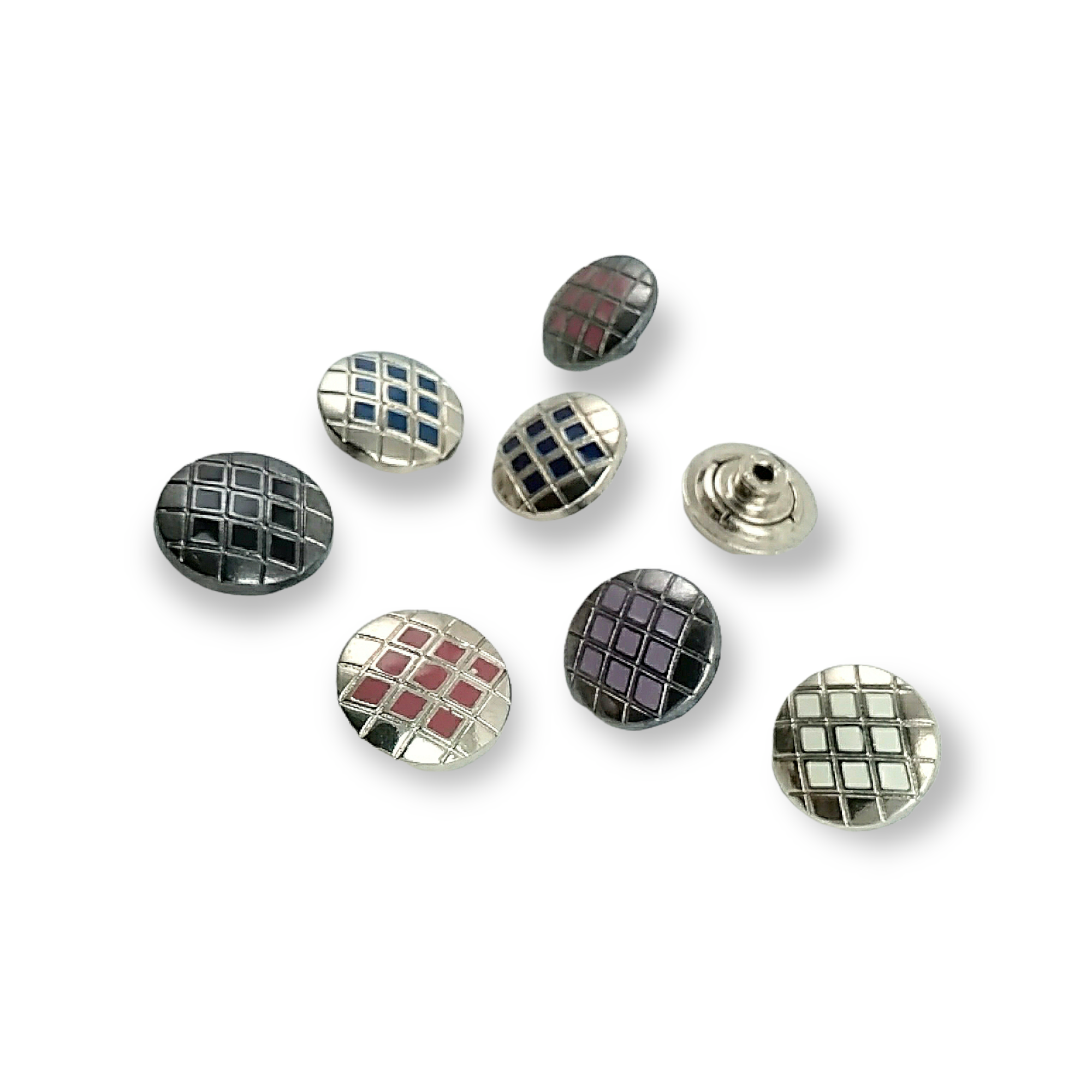 Jeans Button Enameled Button Square Patterned 20 mm 32 L E 223