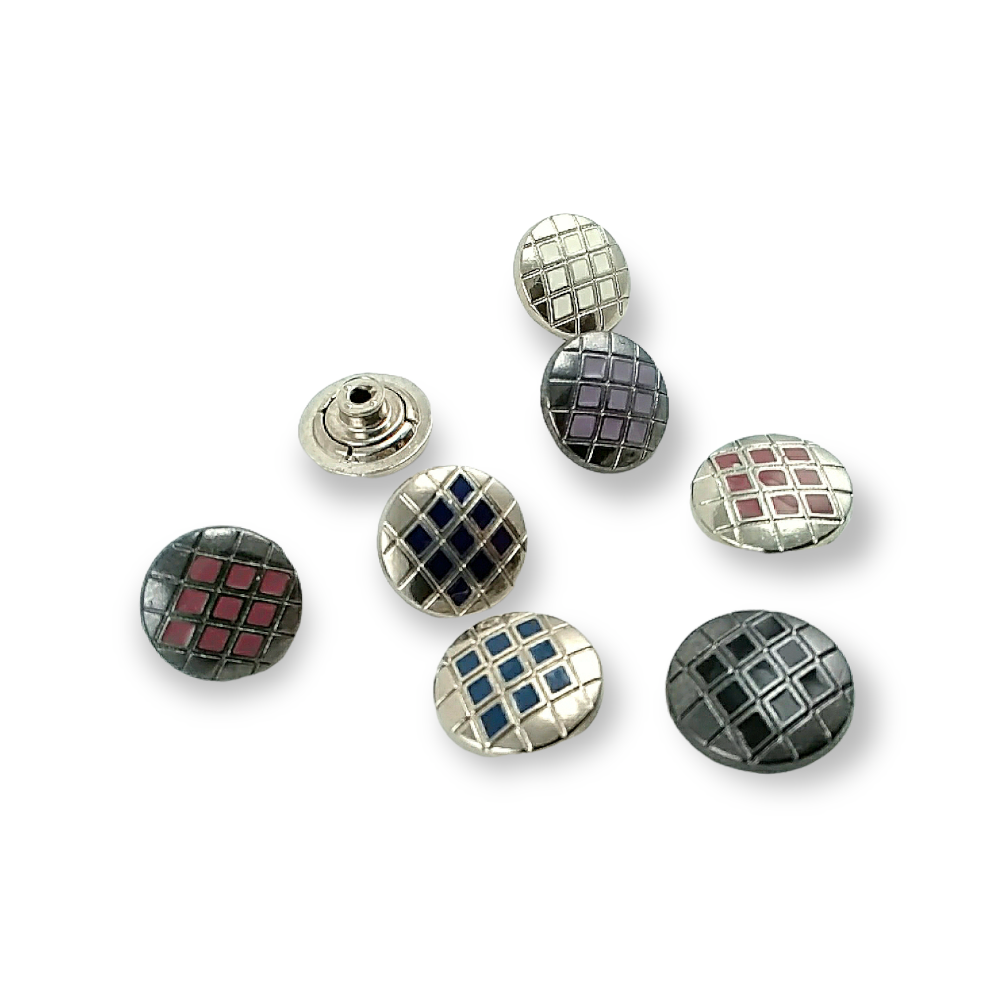 Jeans Button Enameled Button Square Patterned 20 mm 32 L E 223