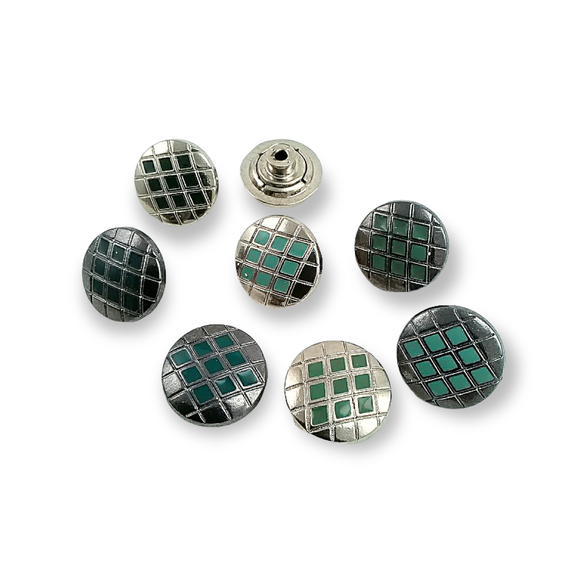Jeans Button Enameled Button Square Patterned 20 mm 32 L E 223