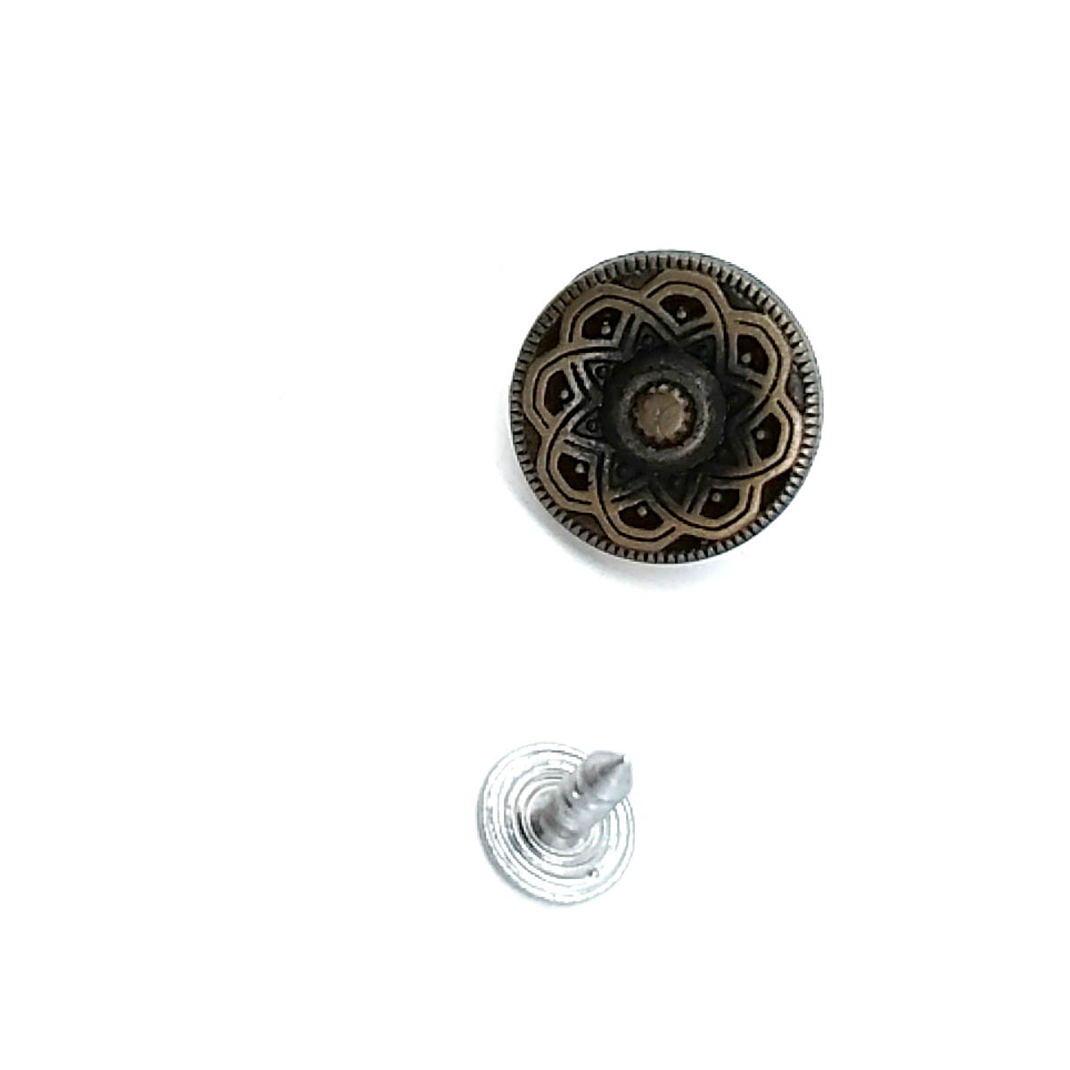 Jeans Button with Decorative Pattern 17 mm 28 L E 309