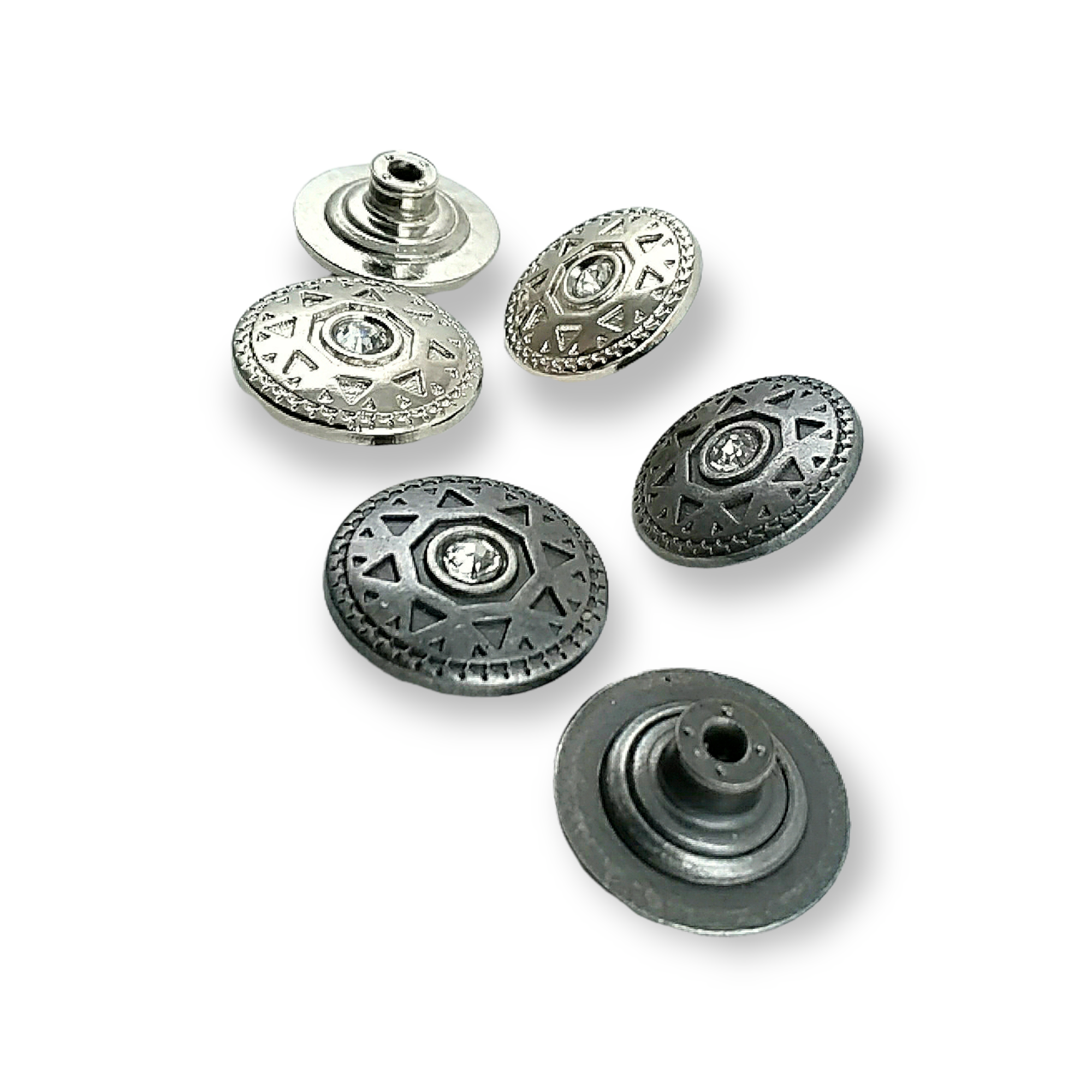Jeans Button Rhinestone Sun Patterned 23 mm 36 L E 333