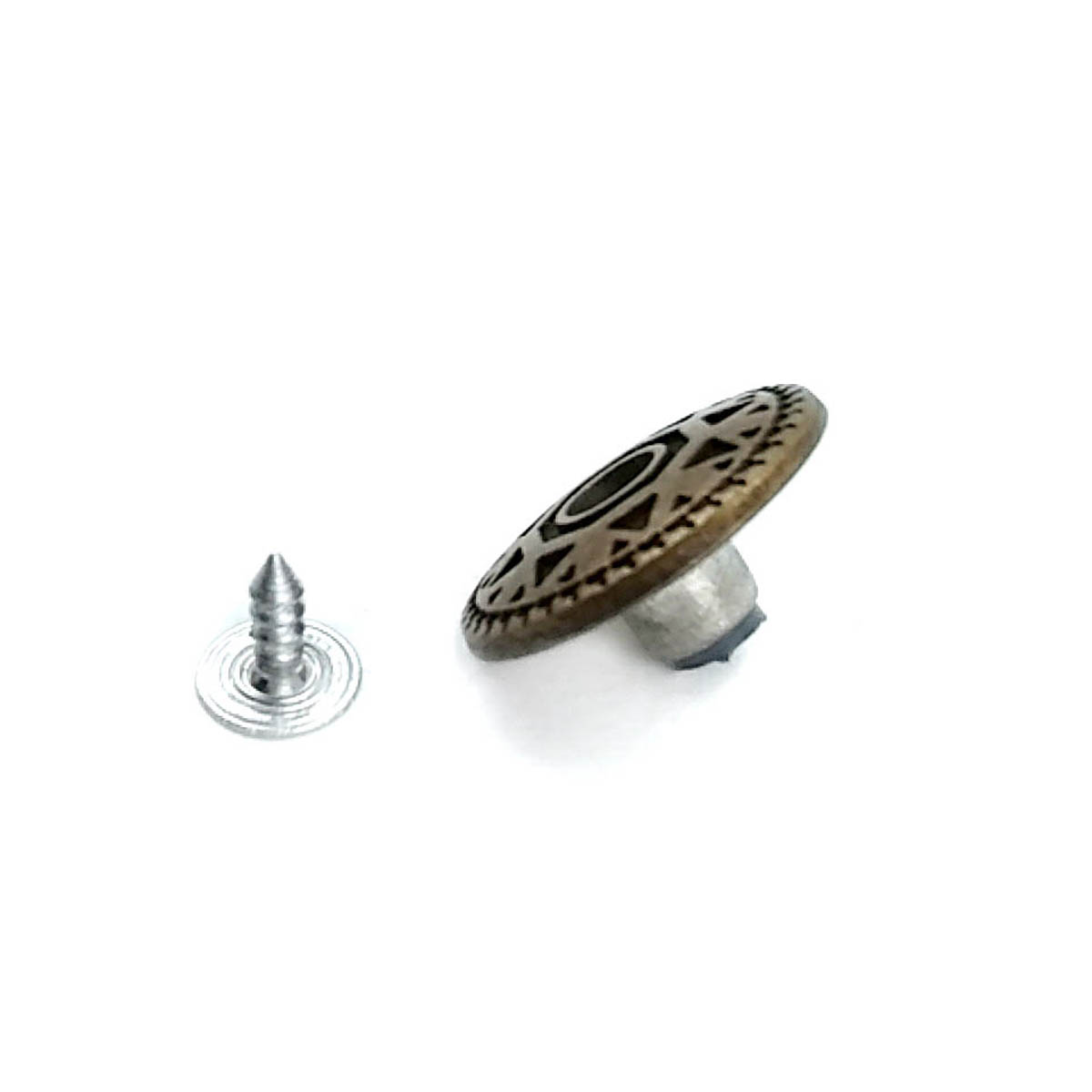 Taşlı Yıldız Tasarımlı Çakma düğme 23 mm 37 Boy 23 mm