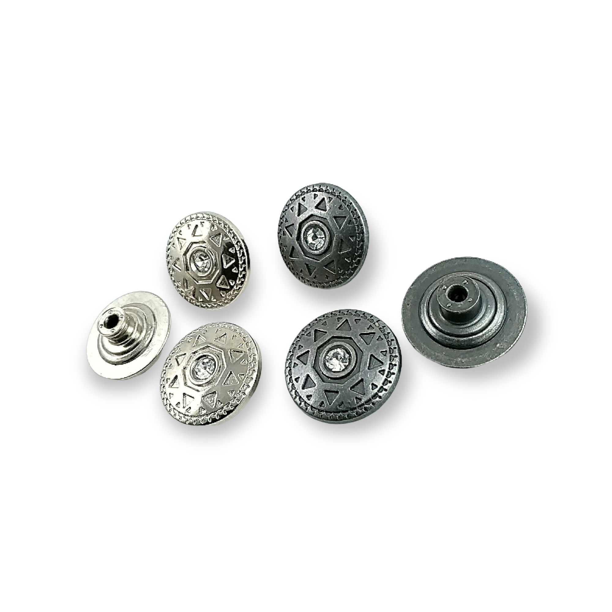 Jeans Button Rhinestone Sun Patterned 23 mm 36 L E 333