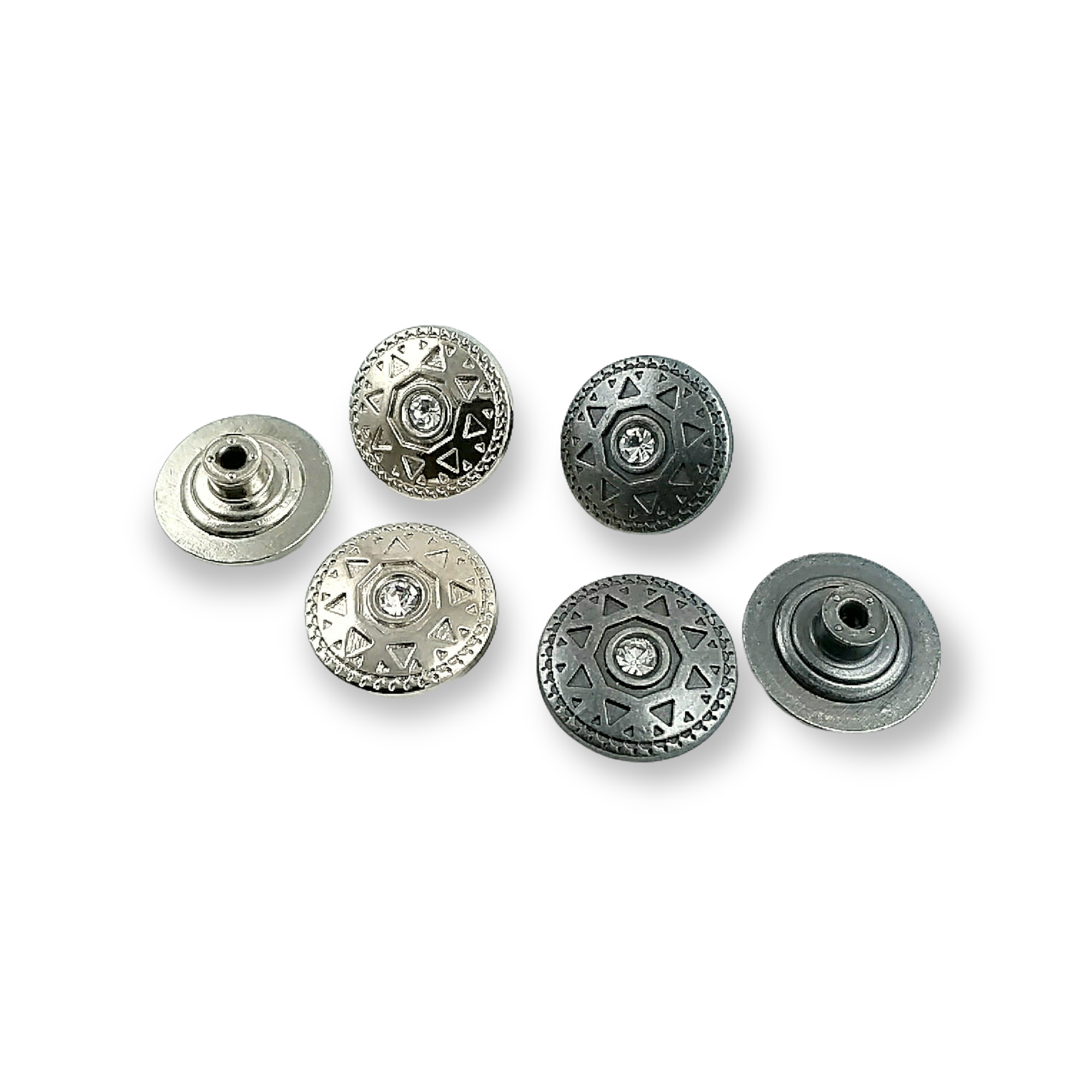 Jeans Button Rhinestone Sun Patterned 23 mm 36 L E 333