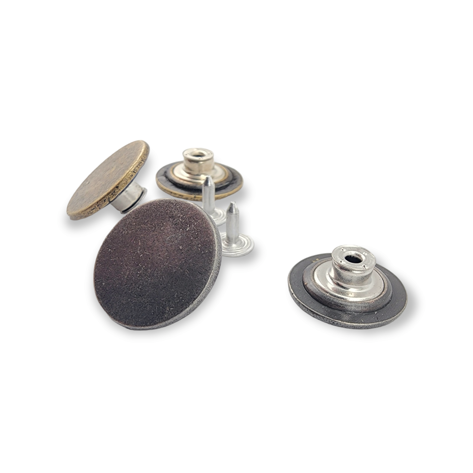 Flat Coin Shape Jeans Button 20 mm - 32 L E 396