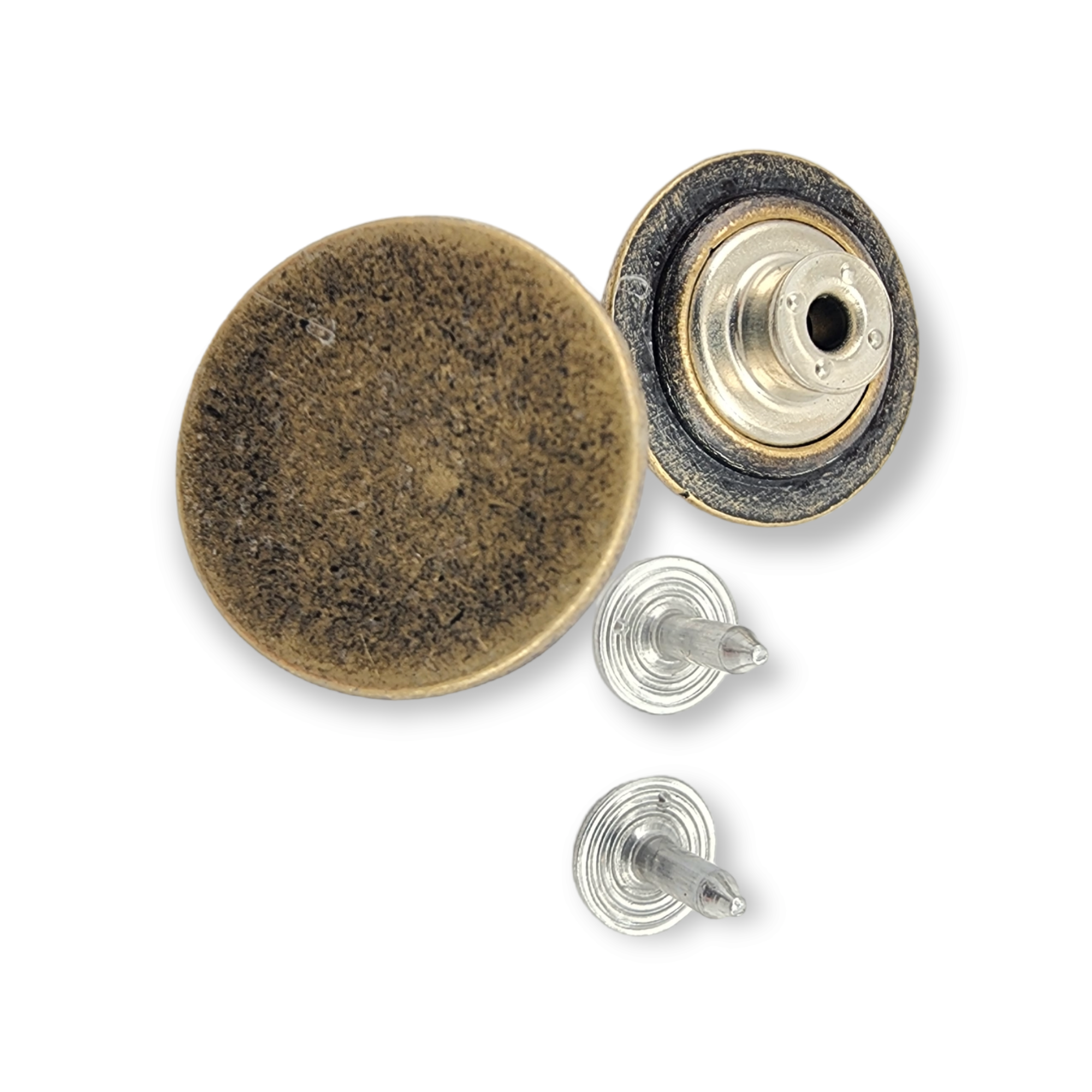 Flat Coin Shape Jeans Button 20 mm - 32 L E 396