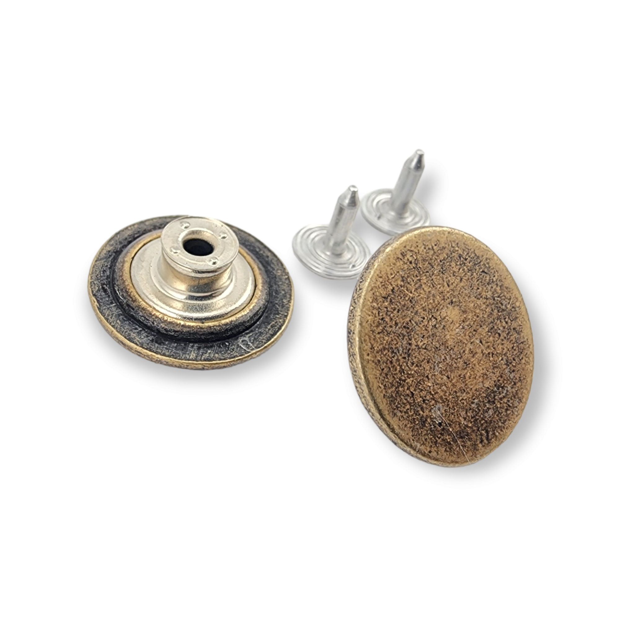 Flat Coin Shape Jeans Button 20 mm - 32 L E 396