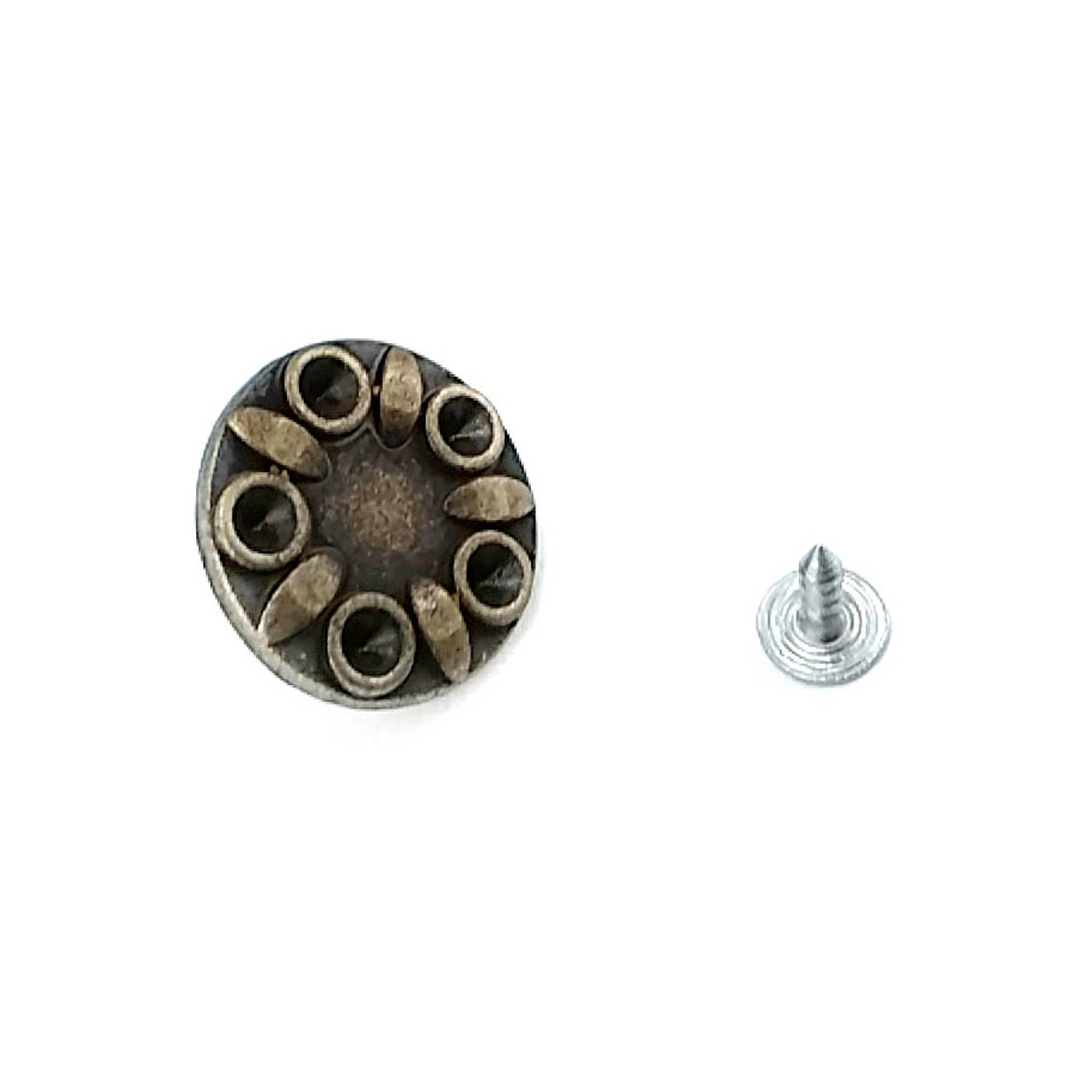 Taşlı Yıldız Tasarımlı Çakma düğme 23 mm 37 Boy 23 mm