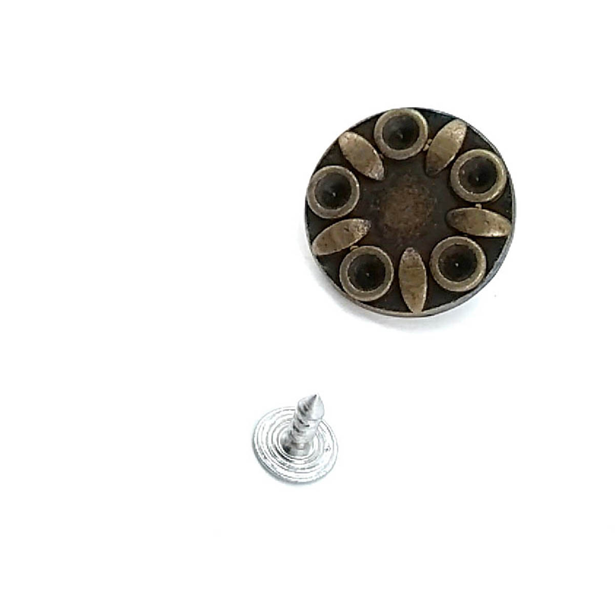 Taşlı Yıldız Tasarımlı Çakma düğme 23 mm 37 Boy 23 mm