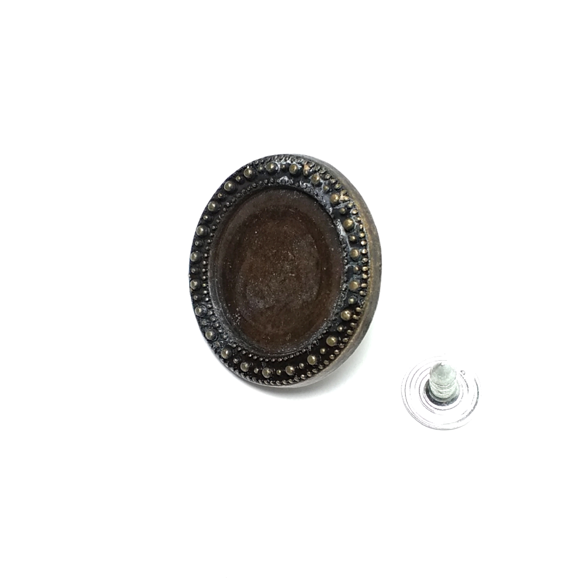 Kenarları Desenli Mineli Kot Düğmesi 22 mm 37 Boy 22 mm