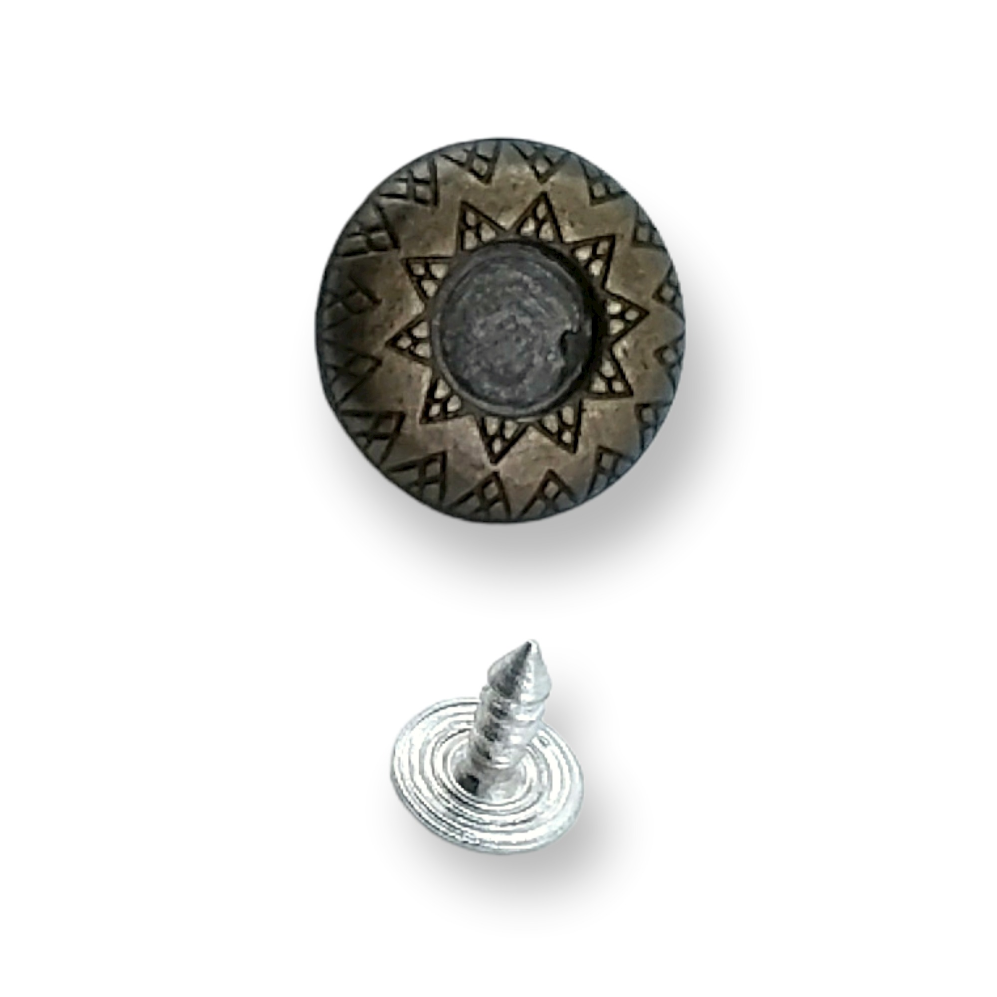 Mineli ve Desenli Kot Düğmesi 18 mm 29 Boy 18 mm