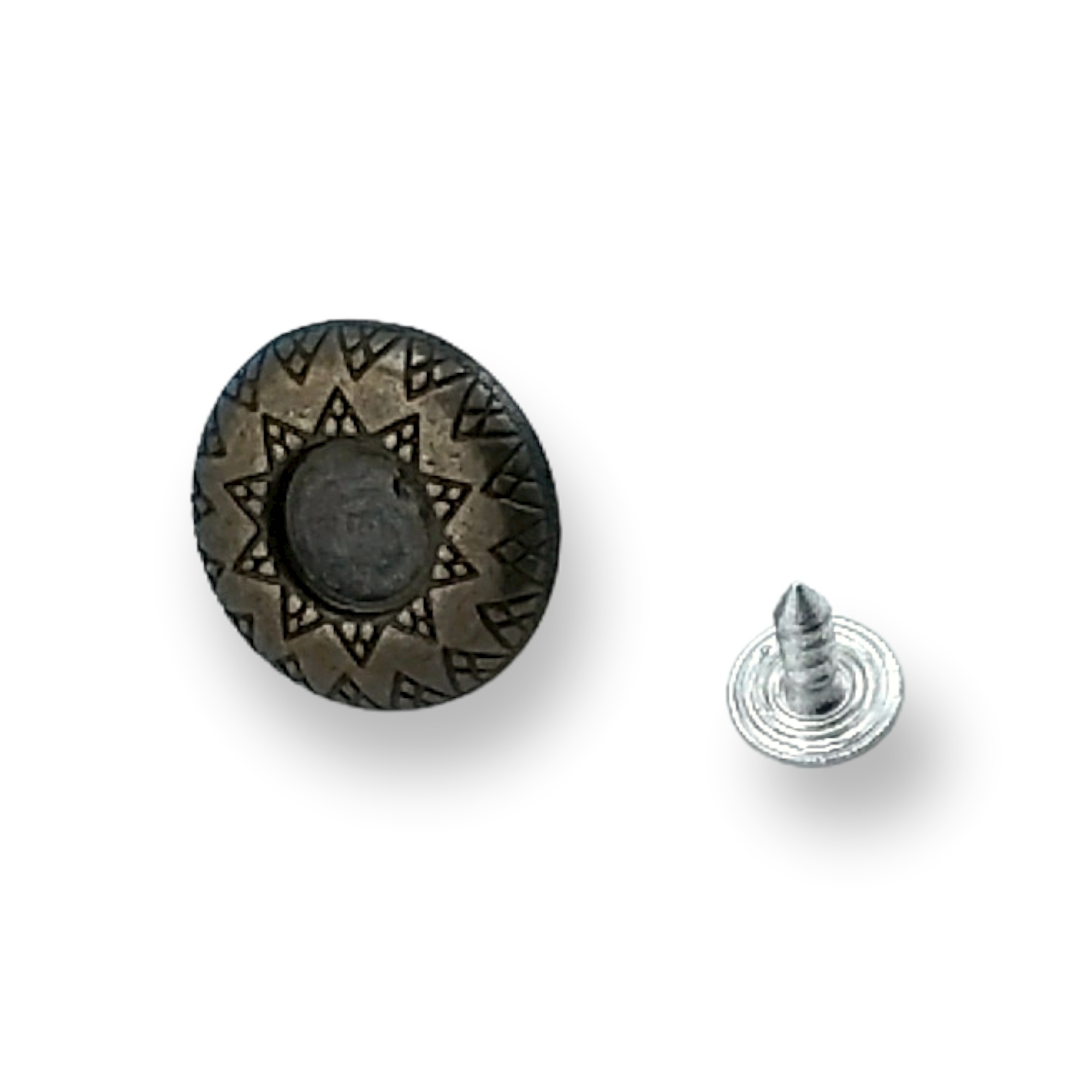 Mineli ve Desenli Kot Düğmesi 18 mm 29 Boy 18 mm