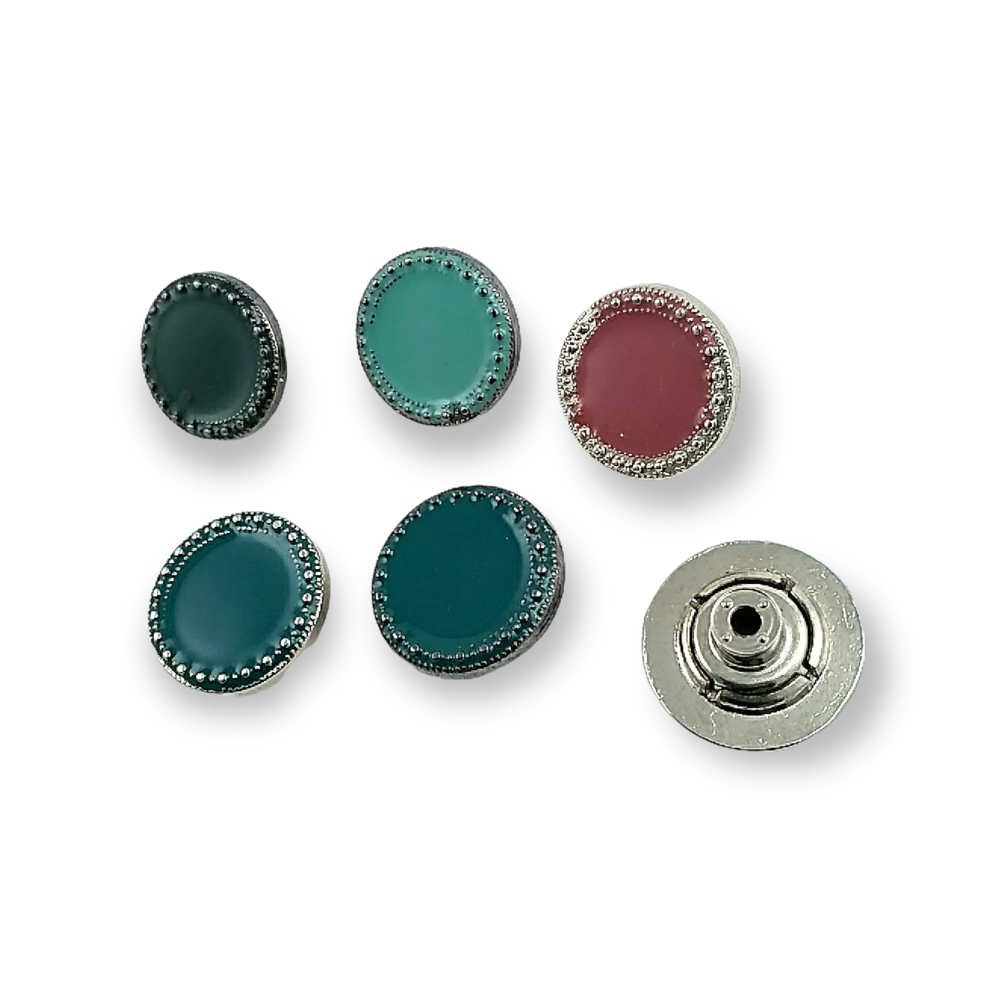Patterned and Enameled Jeans Button 22 mm 34 L E 575