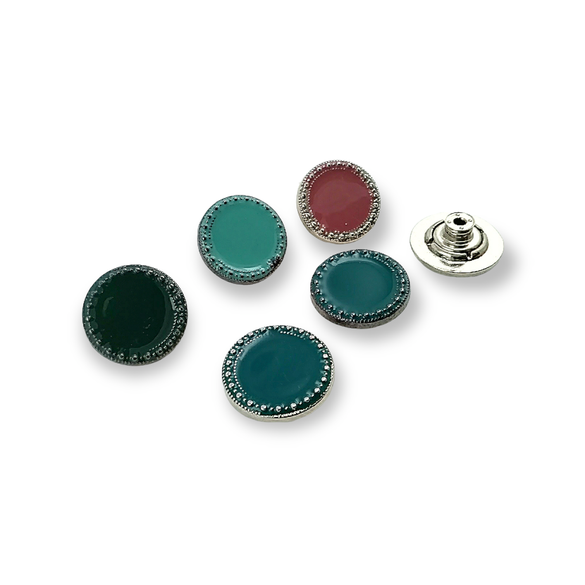 Patterned and Enameled Jeans Button 22 mm 34 L E 575