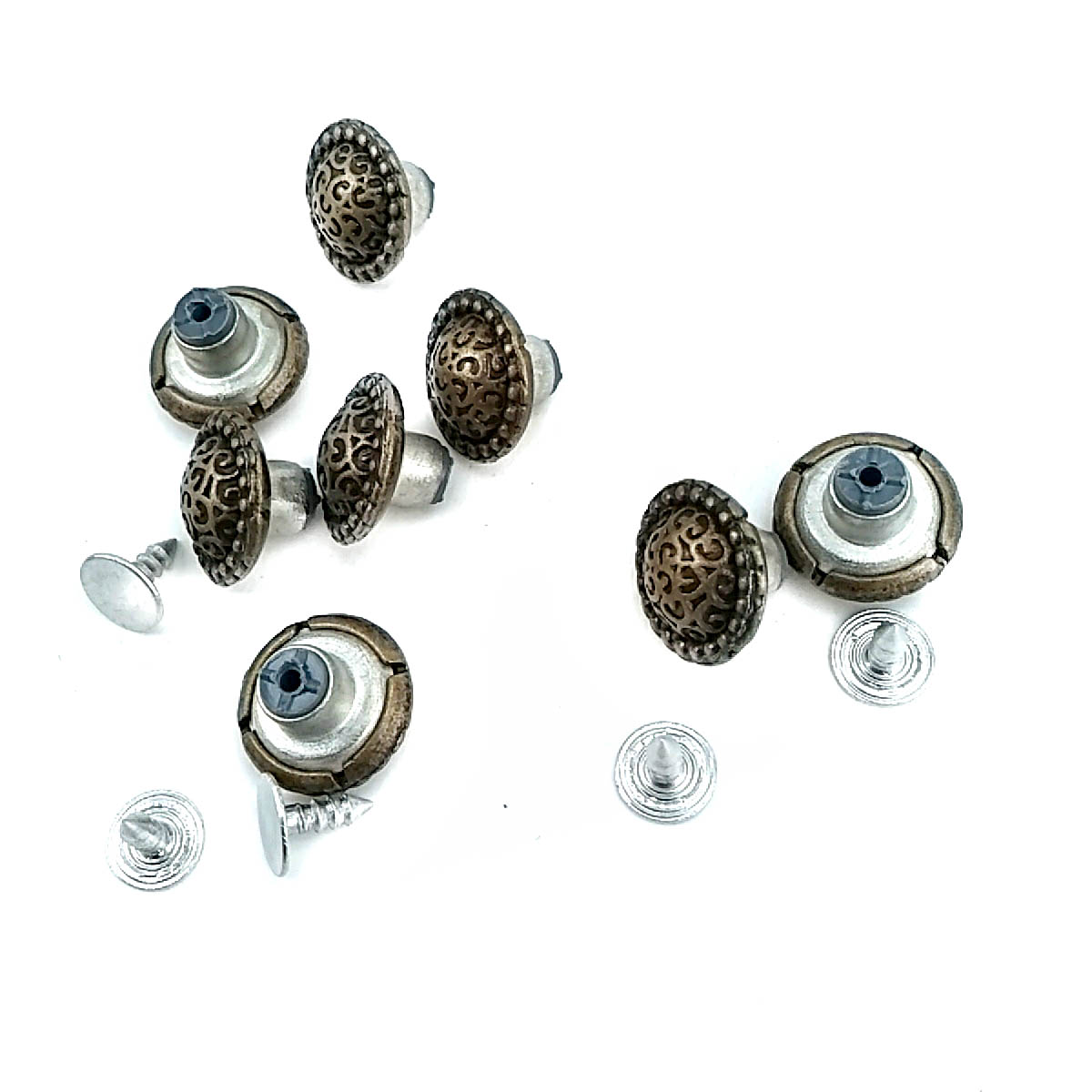 15 mm Jeans Button front and detail view