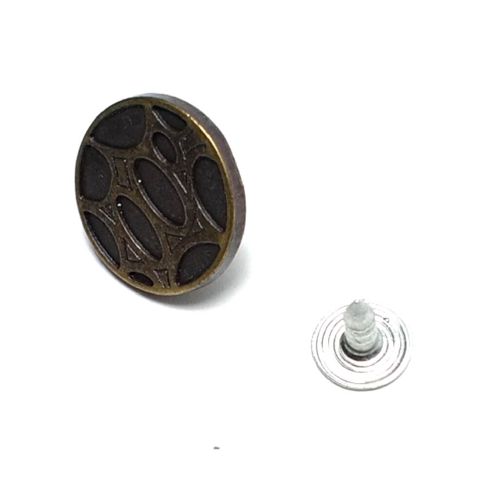 Desenli Kot Düğmesi 17 mm 28 Boy 17 mm