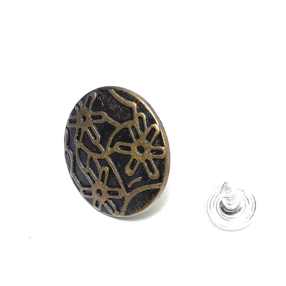 Papatya Desenli Kot Düğmesi 17 mm 28 Boy Papatya Desenli Kot Düğmesi 17 mm 28 Boy 17 mm