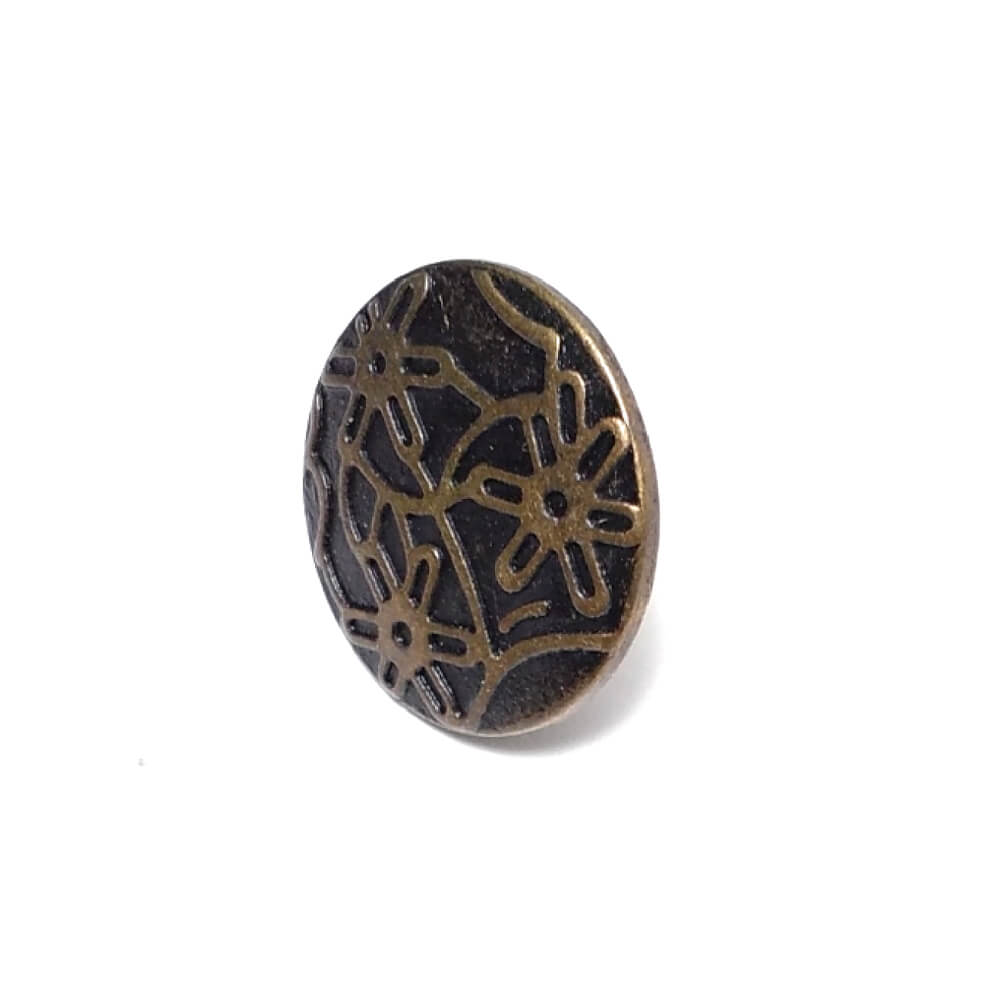 Papatya Desenli Kot Düğmesi 17 mm 28 Boy 17 mm