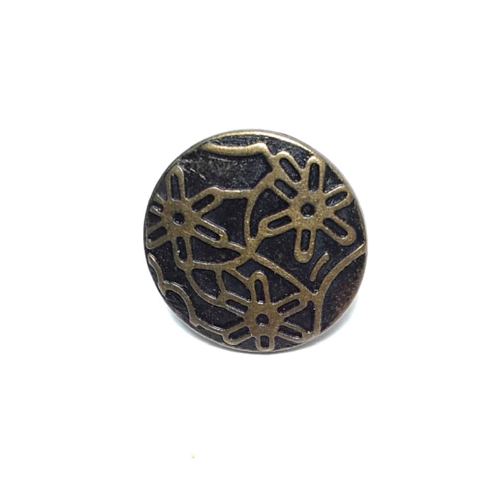 Papatya Desenli Kot Düğmesi 17 mm 28 Boy 17 mm