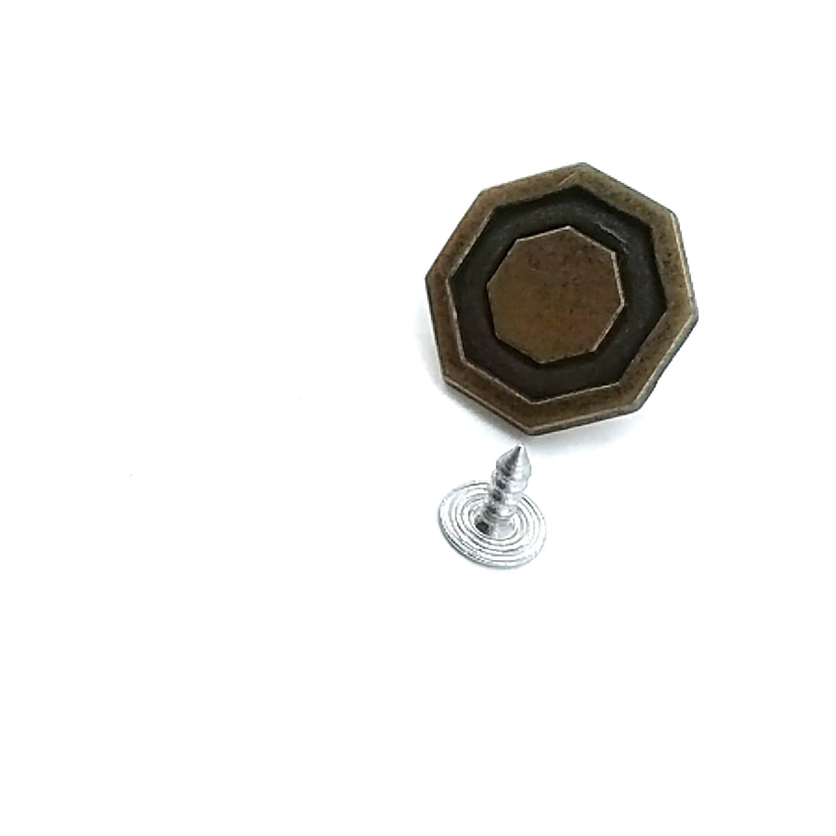 Sekizgen Tasarımlı Mineli Kot Düğmesi 21 mm 34 Boy 21 mm