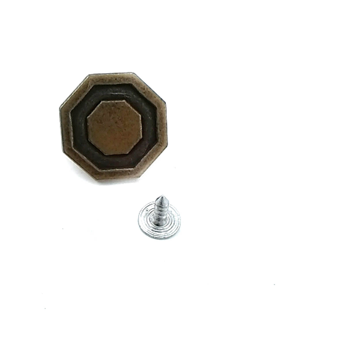 Sekizgen Tasarımlı Mineli Kot Düğmesi 21 mm 34 Boy 21 mm