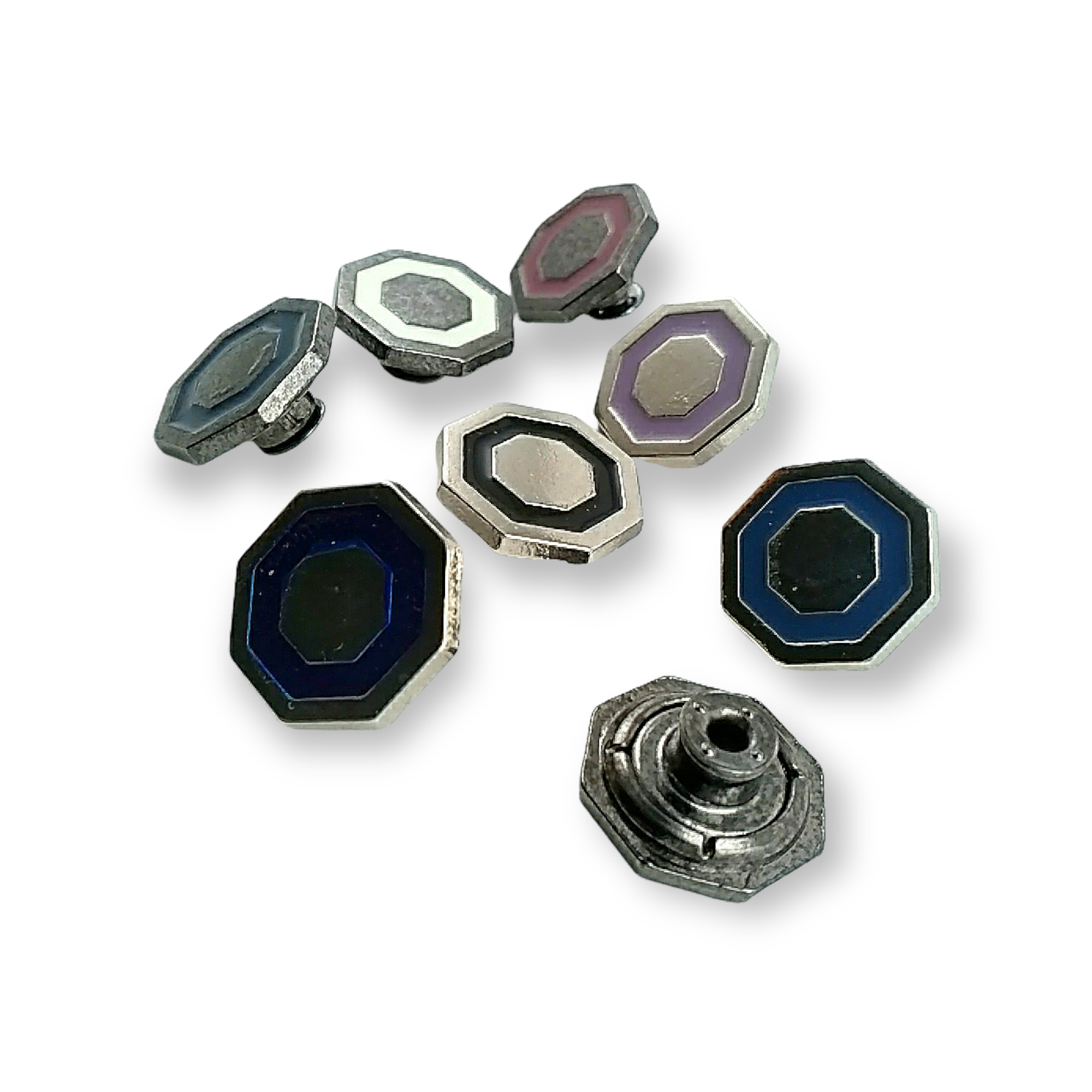 Octagonal Design and Enamel Jeans Button 17 mm 28 L E 863 Octagonal Design and Enamel Jeans Button 17 mm 28 L E 863