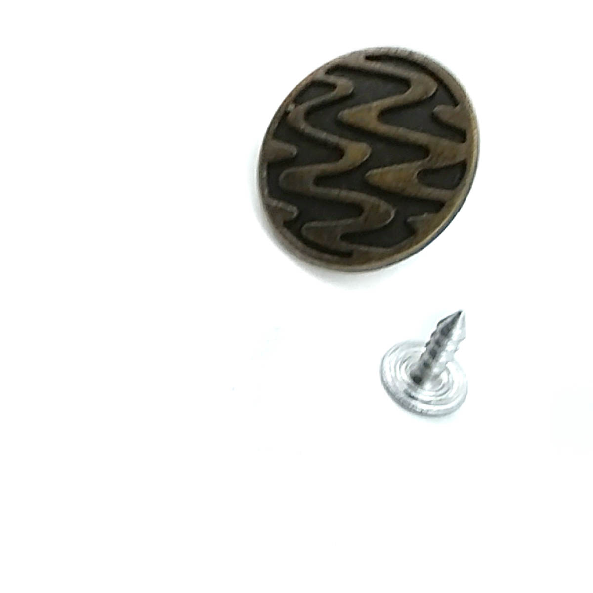 Dalgalı Desenli Çakma düğme 22 mm 37 Boy 22 mm