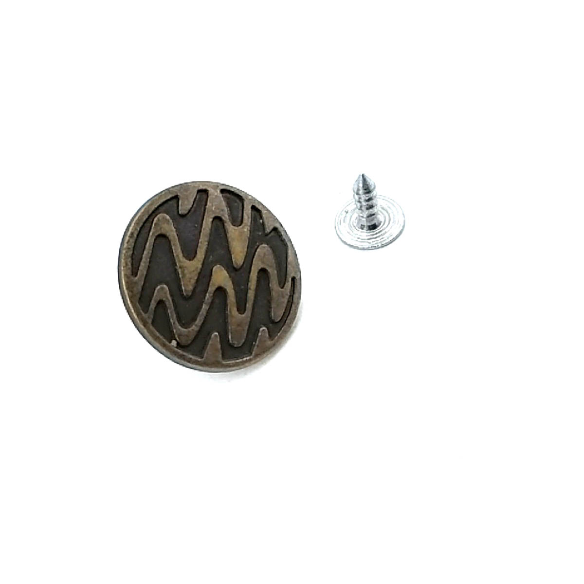 Dalgalı Desenli Çakma düğme 22 mm 37 Boy 22 mm