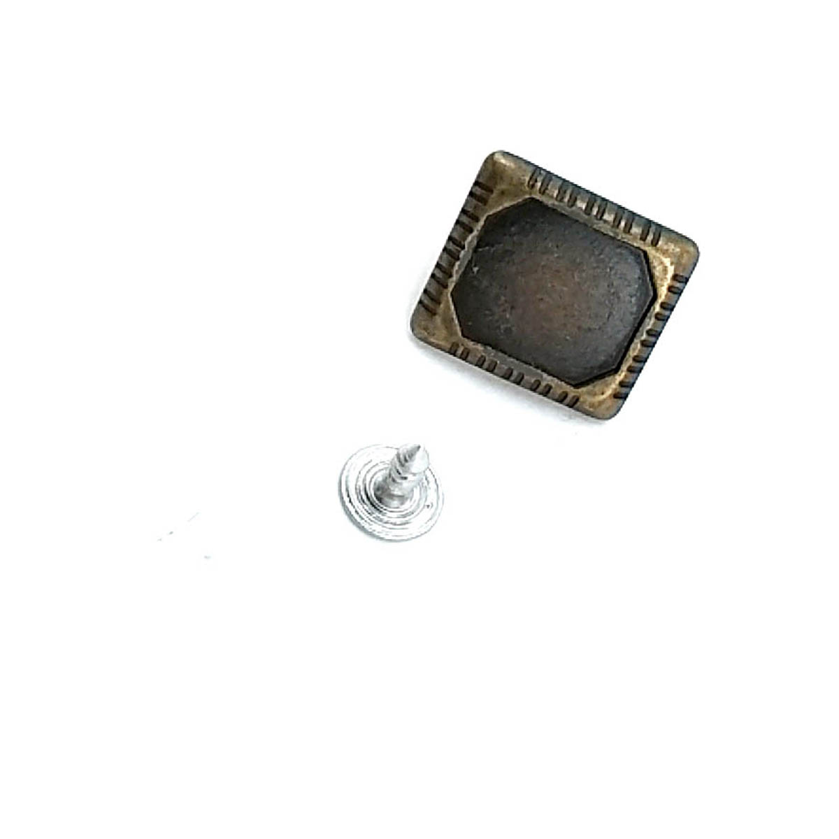 Dikdörtgen Mineli Kot Düğmesi 19 x 17 mm 17 mm