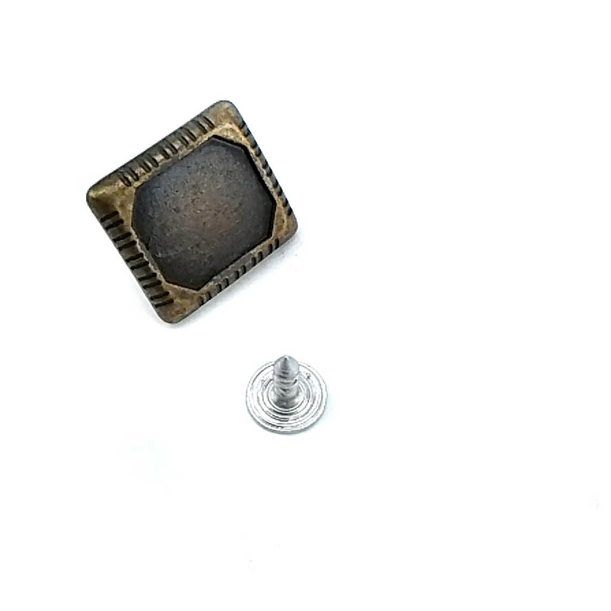 Dikdörtgen Mineli Kot Düğmesi 19 x 17 mm 17 mm