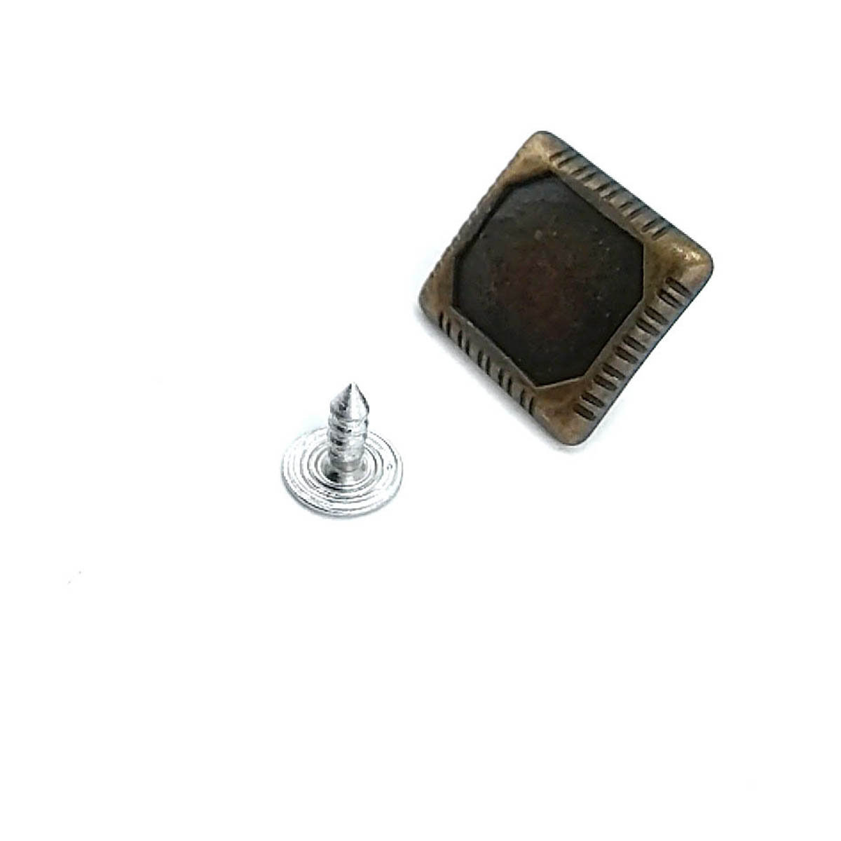 Dikdörtgen Mineli Kot Düğmesi 19 x 17 mm 17 mm