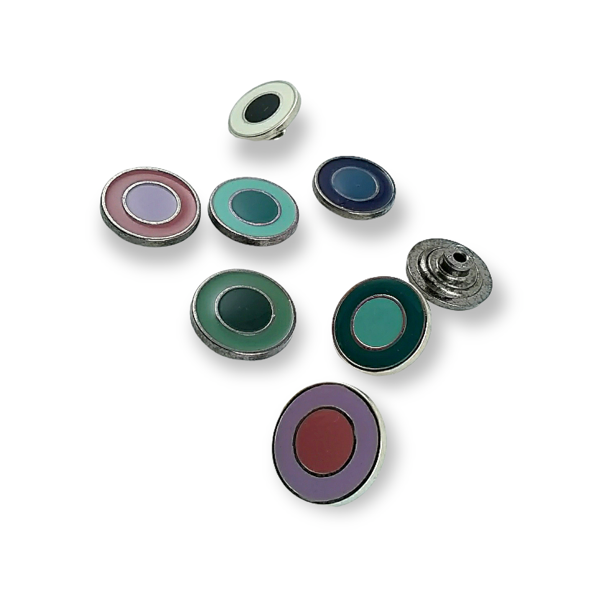 Mineli Halka Desenli Kot Düğmesi 19 mm 30 Boy 19 mm