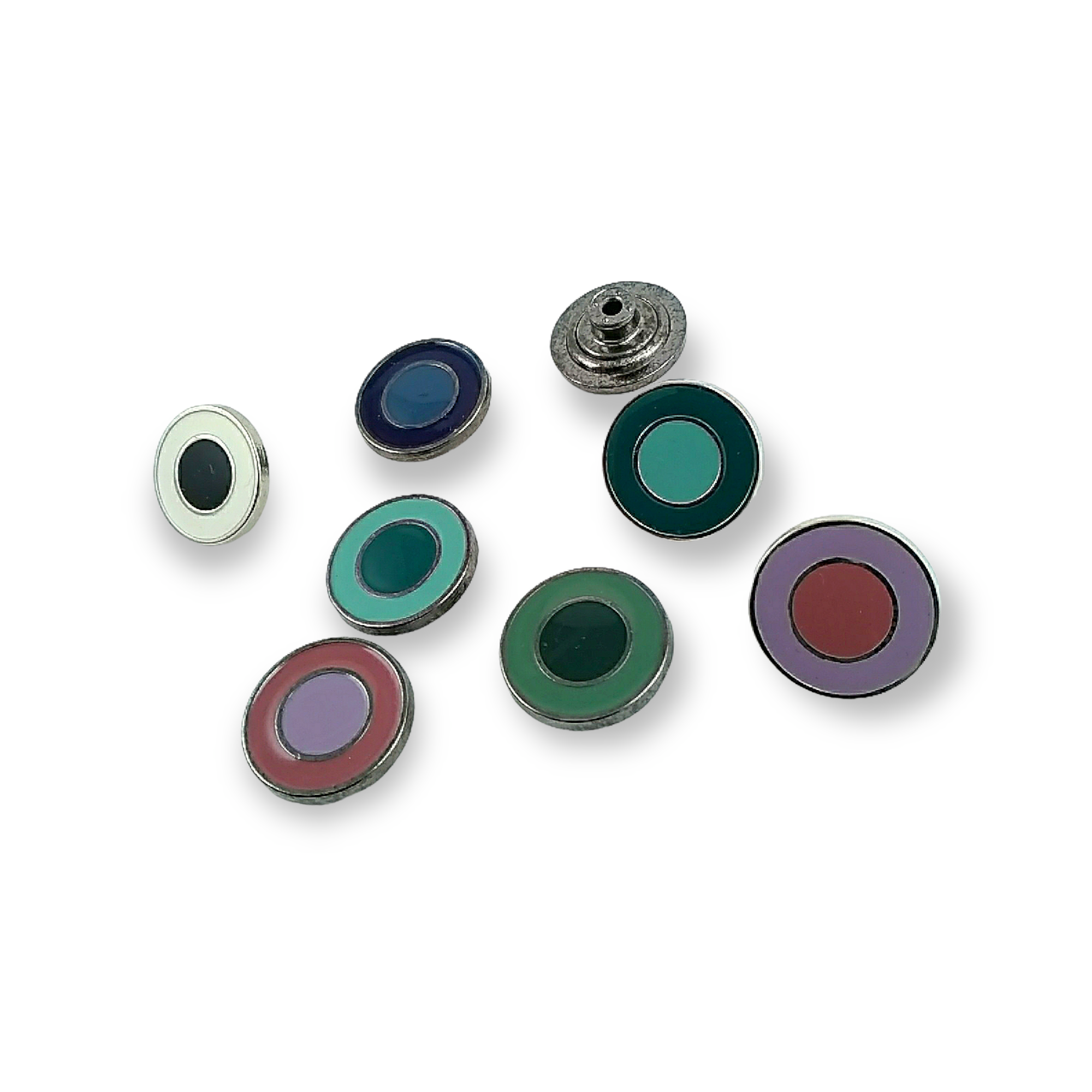 Mineli Halka Desenli Kot Düğmesi 19 mm 30 Boy 19 mm
