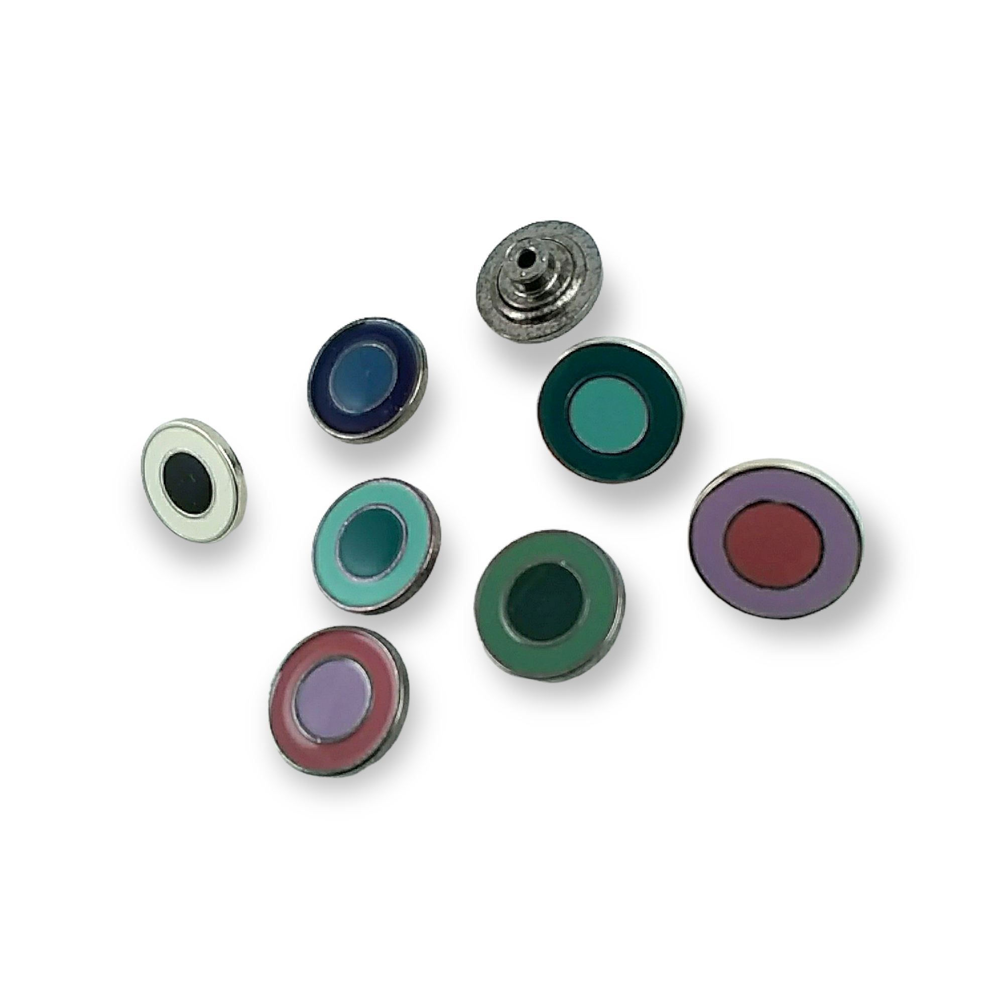 Mineli Halka Desenli Kot Düğmesi 19 mm 30 Boy 19 mm