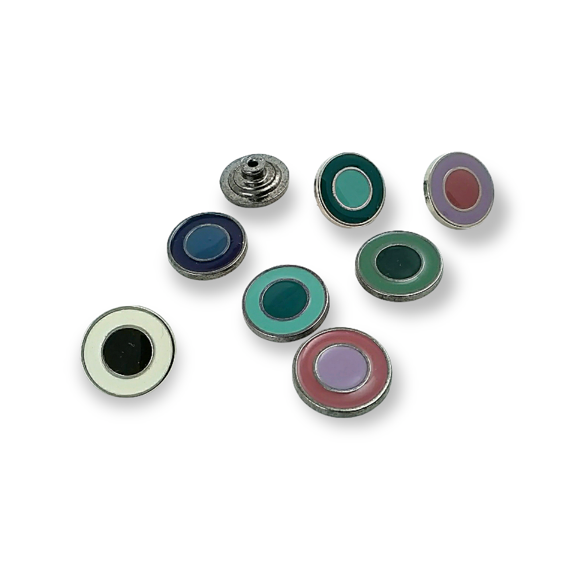 Mineli Halka Desenli Kot Düğmesi 19 mm 30 Boy 19 mm