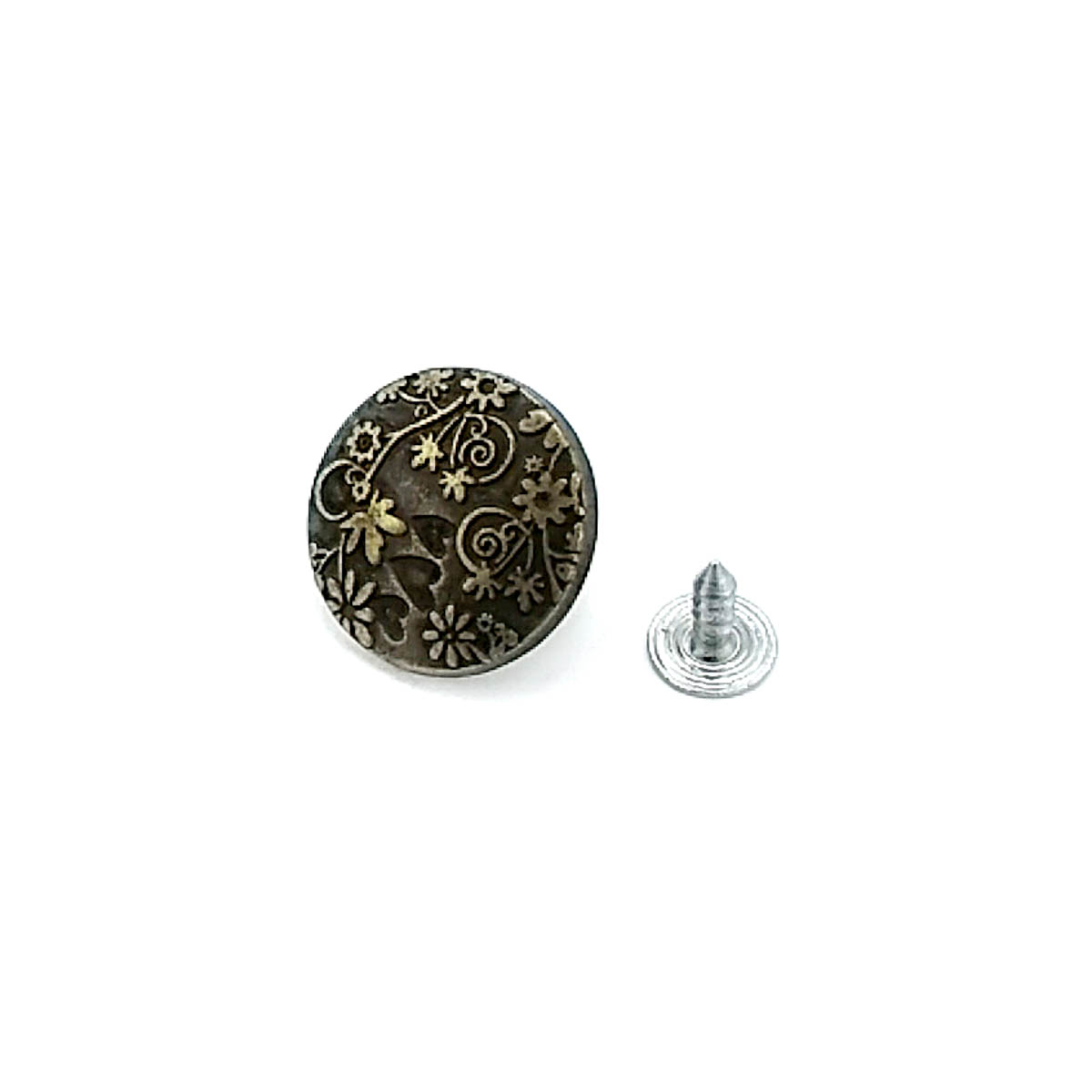 Çiçek Bahçesi Desenli Kot Düğmesi 20 mm 32 boy 20 mm