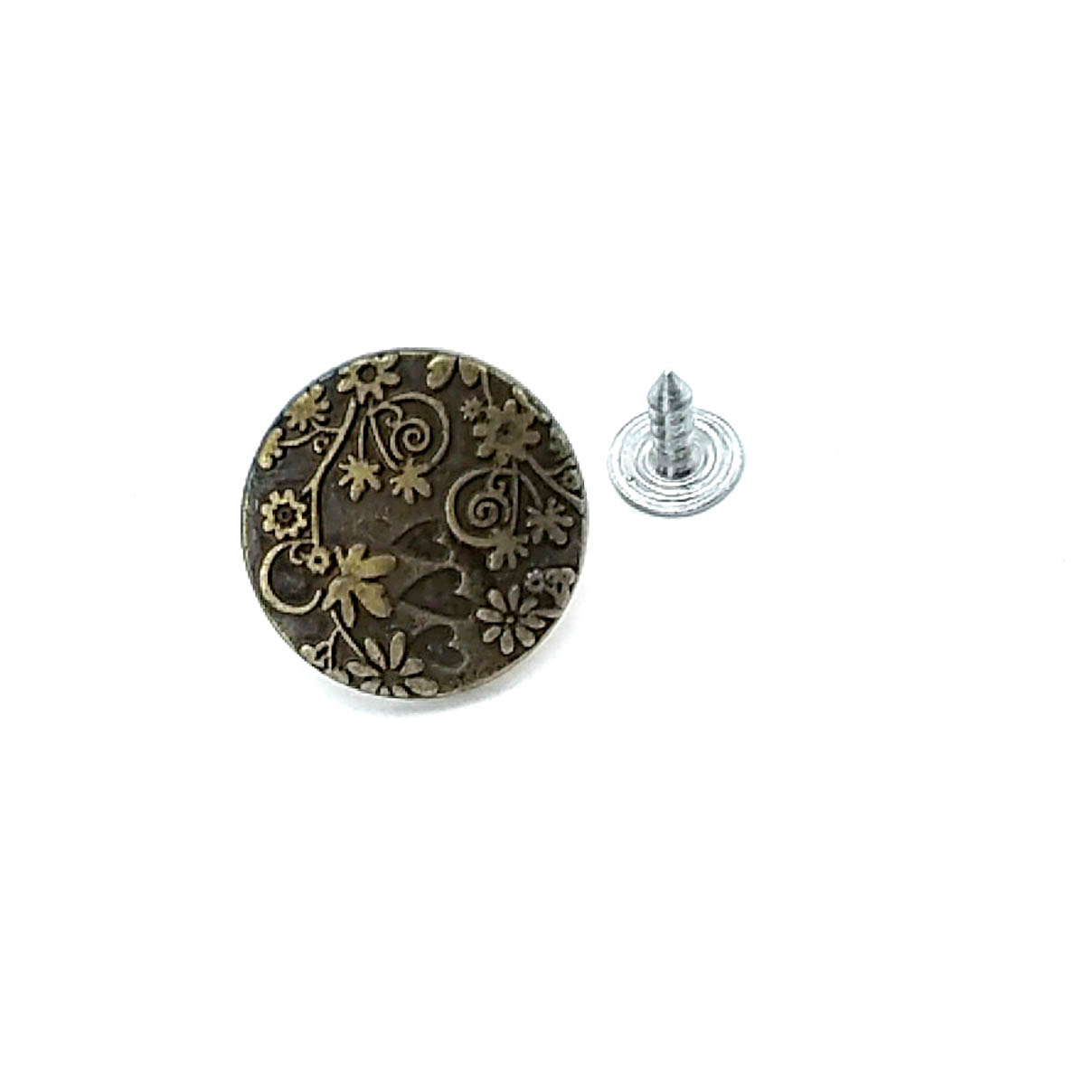Çiçek Bahçesi Desenli Kot Düğmesi 20 mm 32 boy 20 mm