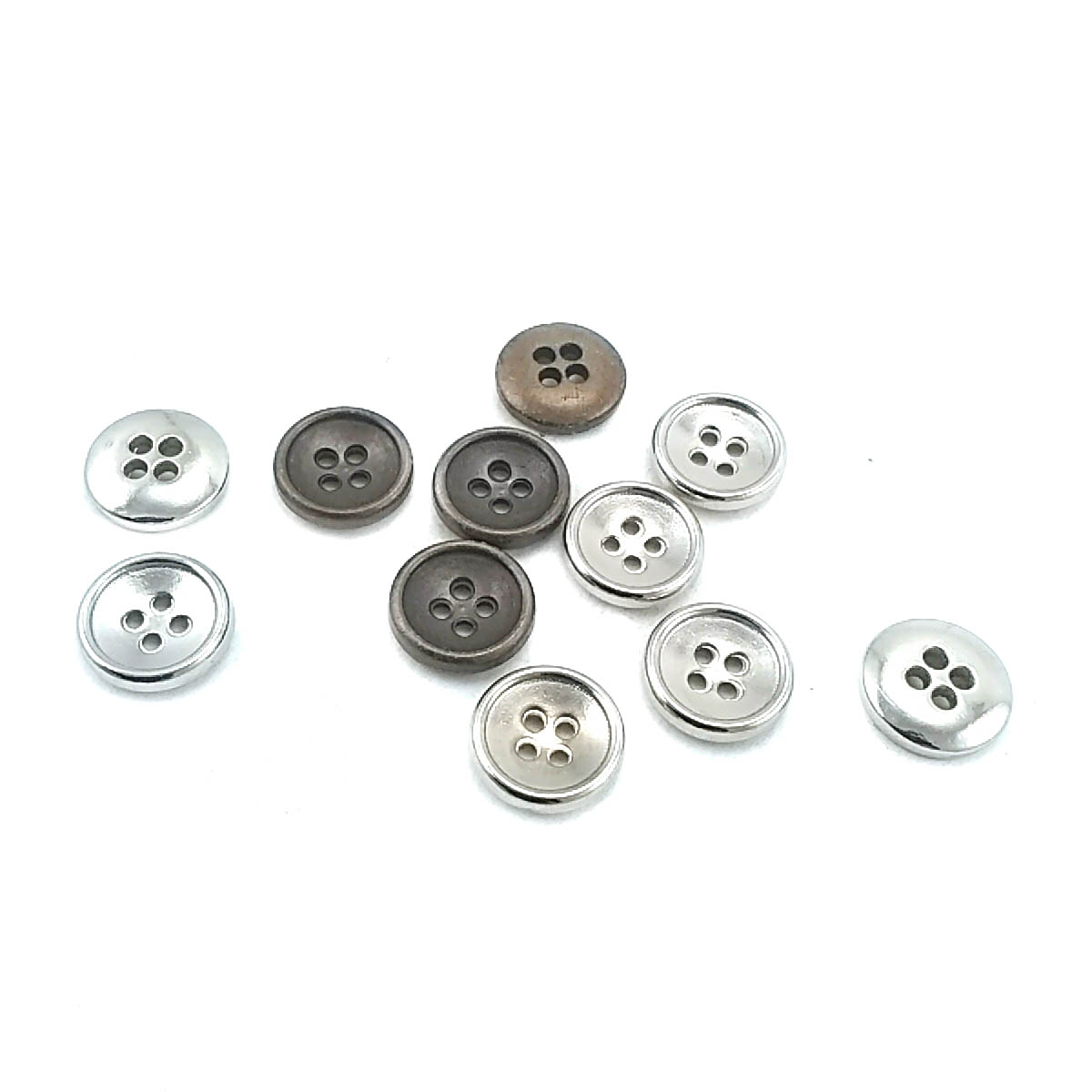 12 mm - 20 size Simple Four-Hole Metal Button 12 mm - 20 size Simple Four-Hole Metal Button